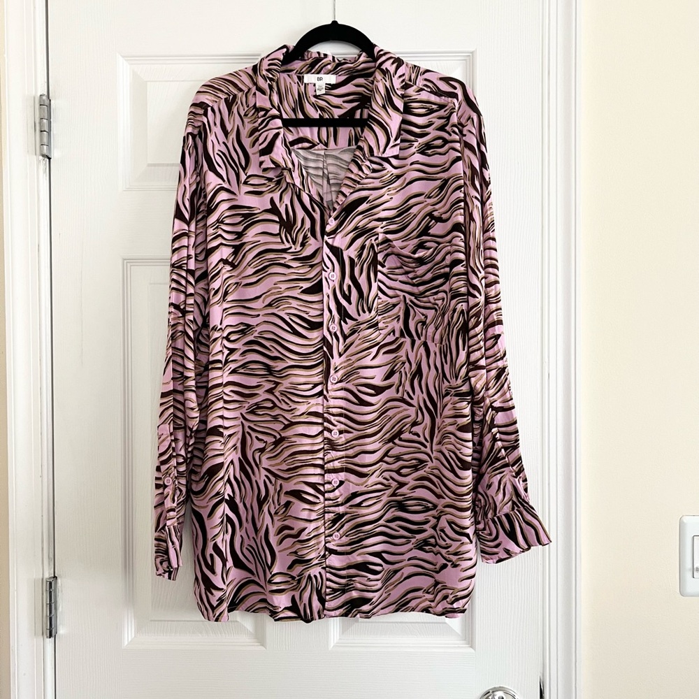 BP Zebra Print Button Down